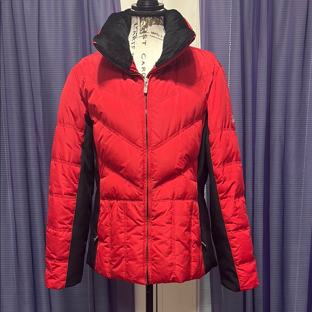 ZeroXposur Red and Black Puffer Jacket Weather-Resistant Quilted Design